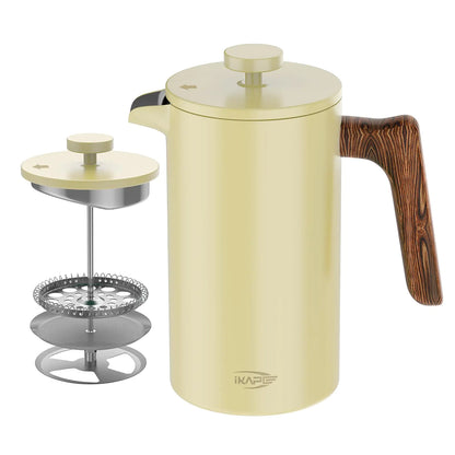 IKAPE Elegant Yellow French Press 34oz