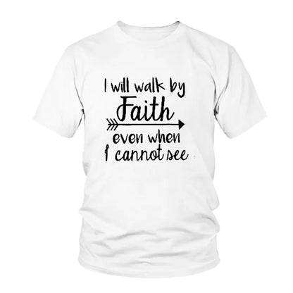 Unisex Will Walk By Faith Graphic T-Shirt