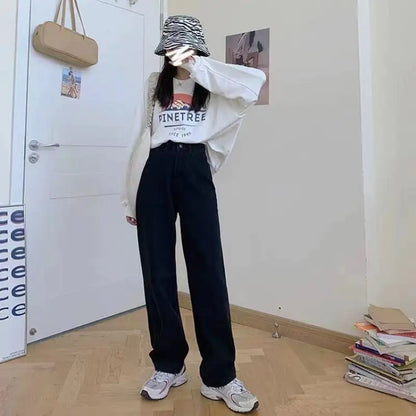 American-Style Retro Frayed Jeans