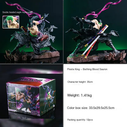 One Piece Zoro Dual-Headed Figure Model