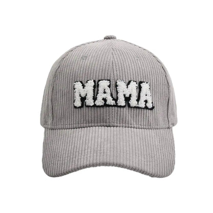 Embroidered Corduroy Baseball Cap for Parents and Kids