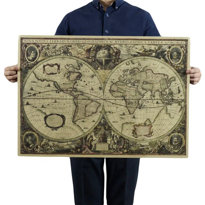 Vintage Nautical Map Paper - Retro Design