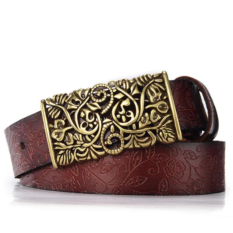 Women's Leather Casual Decorative Denim Belt