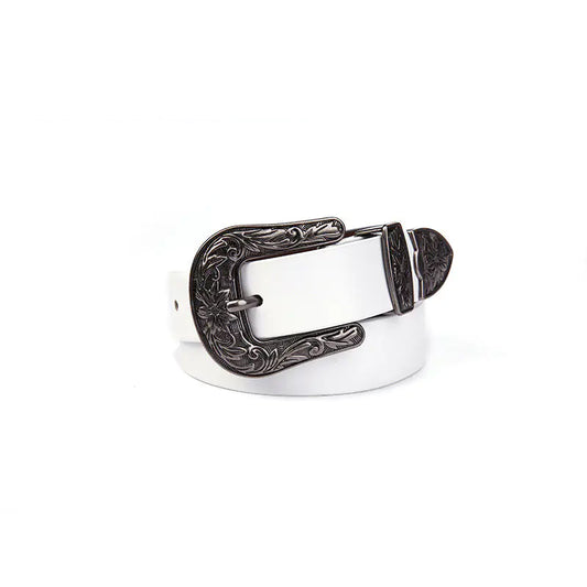 Vintage Pin Buckle Leather Belt for Women (Genuine Leather)