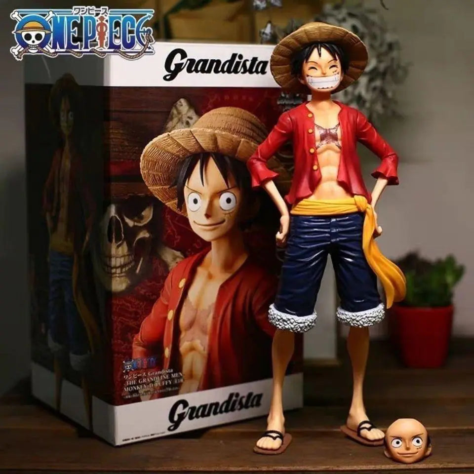 One Piece Luffy Figure Set with Three Face Styles
