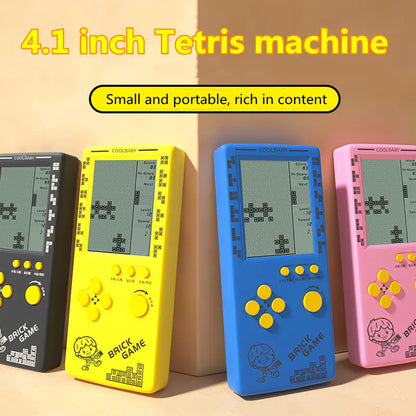 Handheld Game Console with Retro Puzzle Game Modes